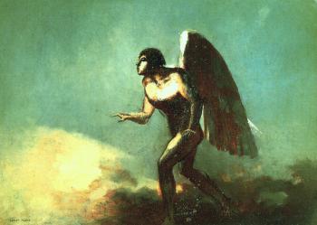 奧蒂諾 雷東 The Winged Man (The Fallen Angel)